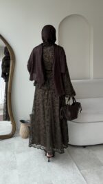 Flow Dantel Takım - Koyu Yeşil - Görsel 3