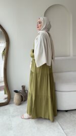 Dina Elbise - Yağ Yeşili - Görsel 2