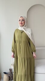 Dina Elbise - Yağ Yeşili - Görsel 4