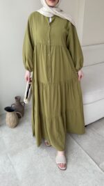 Dina Elbise - Yağ Yeşili - Görsel 5