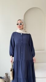 Dina Elbise - Lacivert - Görsel 4