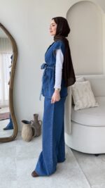 Divi Yelekli Kot Takım - Mavi - Görsel 2