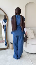 Rena Yelekli Kot Takım - Mavi - Görsel 3