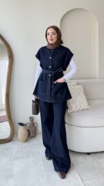 Rena Yelekli Kot Takım - Lacivert