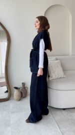 Rena Yelekli Kot Takım - Lacivert - Görsel 2