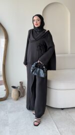 Yumi Şal Yaka Takım - Siyah