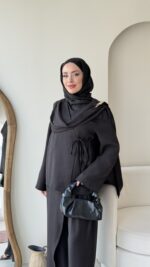 Yumi Şal Yaka Takım - Siyah - Görsel 4