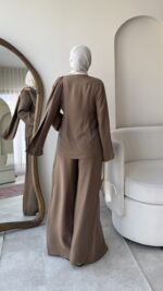 Yumi Şal Yaka Takım - Camel - Görsel 3