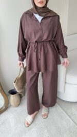 Lumi Krinkıl Takım - Kahverengi - Görsel 5