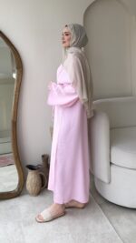 Nia Bağlamalı Elbise - Pembe - Görsel 2