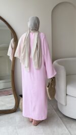 Nia Bağlamalı Elbise - Pembe - Görsel 3