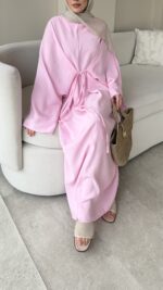 Nia Bağlamalı Elbise - Pembe - Görsel 5