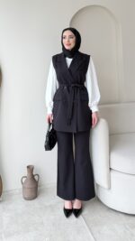 Penta Blazer Yelekli Takım – Siyah
