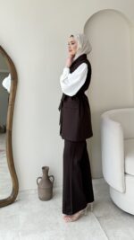 Penta Blazer Yelekli Takım – Kahve - Görsel 2
