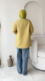 İndirimli Kapitone Kimono - Yağ Yeşili - Görsel 3