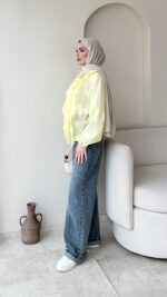 İndirimli Tasarım Gömlek - Sarı - Görsel 2