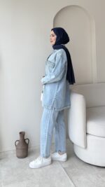 Viva Taşlı Kot Takım - Mavi - Görsel 2