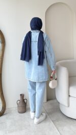 Viva Taşlı Kot Takım - Mavi - Görsel 3