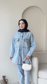 Viva Taşlı Kot Takım - Mavi - Görsel 4