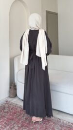 Nara Bağlamalı Elbise - Kahverengi - Görsel 3