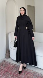 Nara Bağlamalı Elbise - Siyah
