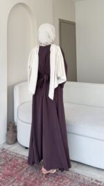 Nara Bağlamalı Elbise - Mürdüm - Görsel 3