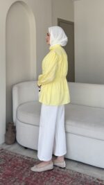 Soon Tasarım Gömlek - Sarı - Görsel 2