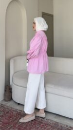Soon Tasarım Gömlek - Pembe - Görsel 2