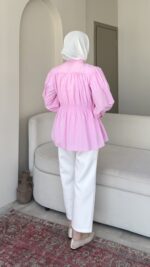 Soon Tasarım Gömlek - Pembe - Görsel 3