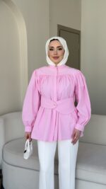 Soon Tasarım Gömlek - Pembe - Görsel 4