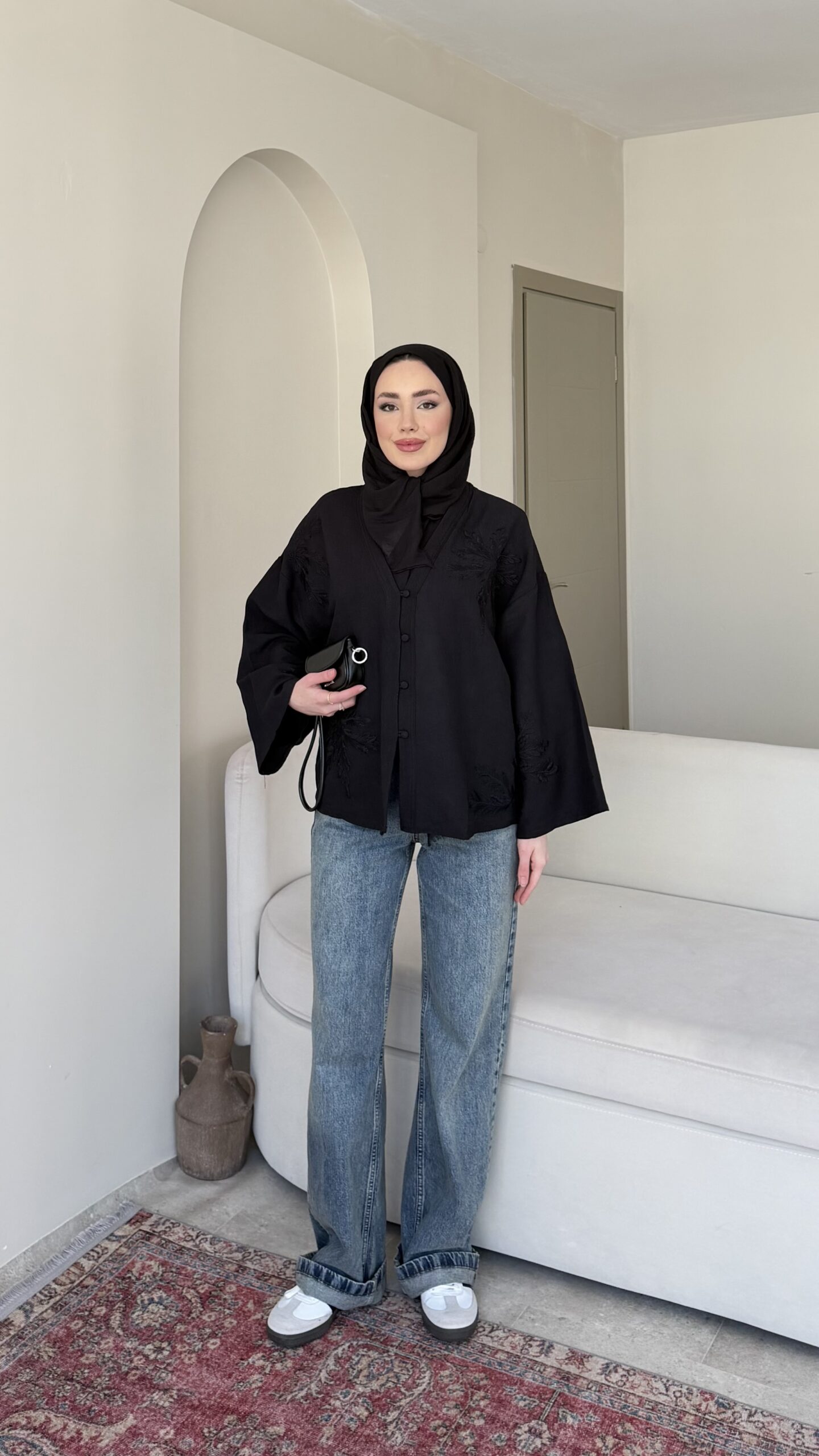 1777310676_0_69ef9bd49f18d.jpeg Meray Kimono-Siyah - Görsel 1