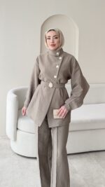 Hare Taşlı Takım – Vizon - Görsel 4