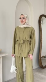 Lina Taşlı Takım - Yeşil - Görsel 4