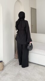 Leya Kat Katlı Takım-Siyah - Görsel 3