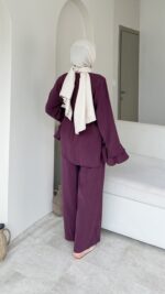 Leya Kat Katlı Takım-Mürdüm - Görsel 3
