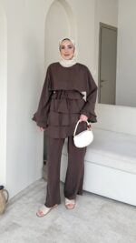 Leya Kat Katlı Takım-Kahve