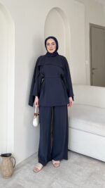 Loly Pelerin Detaylı Takım-Lacivert