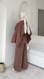 Loly Pelerin Detaylı Takım-Kahve - Görsel 2