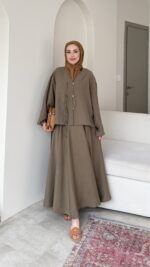 Manca Kimono Takım-Haki