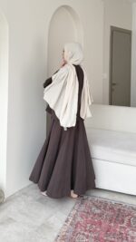 Manca Kimono Takım-Kahve - Görsel 2