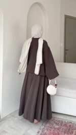 Manca Kimono Takım-Kahve - Görsel 3