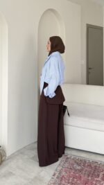 Notre Fularlı Gömlek-Mavi - Görsel 2
