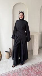 Mirel Üçlü Takım-Siyah