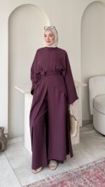 Mirel Üçlü Takım-Mürdüm