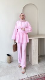 Feril Bağlamalı Takım-Pembe