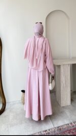 Molis Fularlı Takım-Pembe - Görsel 3