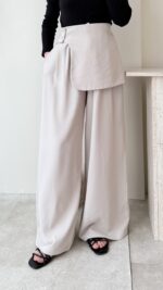 Ketra Bel Detaylı Pantolon-Taş
