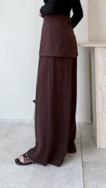 Ketra Bel Detaylı Pantolon-Kahve - Görsel 2