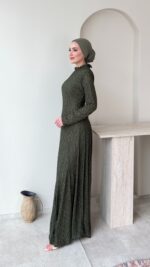 Yelda Elbise-Yeşil - Görsel 2