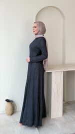 Yelda Elbise-Antrasit - Görsel 2